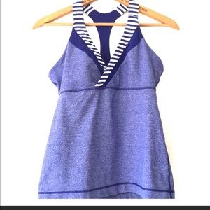 Lululemon | Deep Breath Nautical Blue Halter Tank
